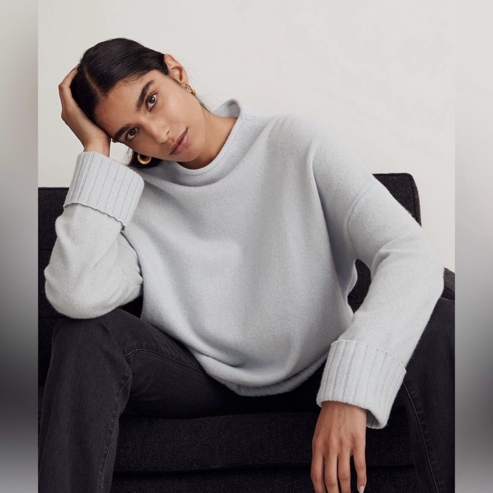 Madewell Re)sourced Cashmere Mockneck Pullover Sweater